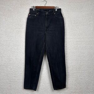Vtg Levis Jeans Womens 12R Black 550 Relaxed Fit Tapered‎ Leg Made In USA 90s